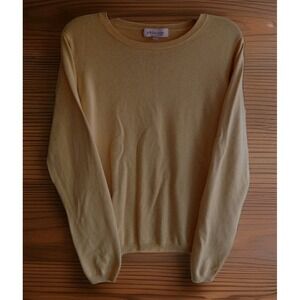 Philosophy Republic ‎ Minimalist Womens L Mustard Yellow Crewneck Sweater Large